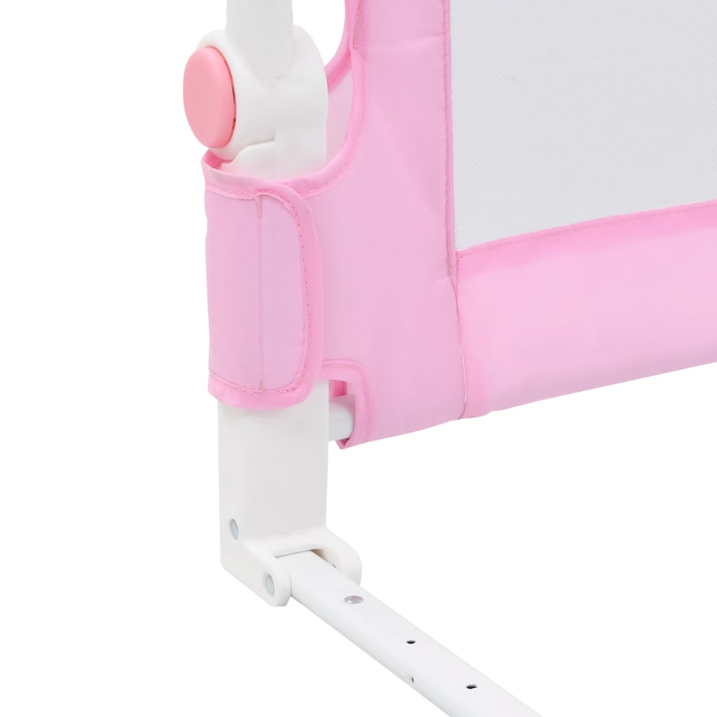 NNEVL Toddler Safety Bed Rail Pink 120x42 cm Polyester