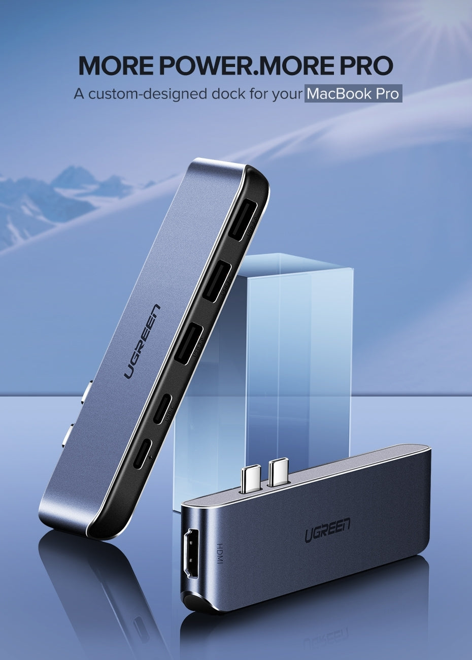 NNEDSZ Dual Type-C 5 in 1 to 3*USB3.0 USB-C Female Converter (50775)