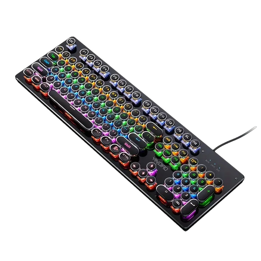Caller Mechanical Keyboard - 104 Keys, Green Axis, Backlit, Wired USB, Black [Green Axis]-0