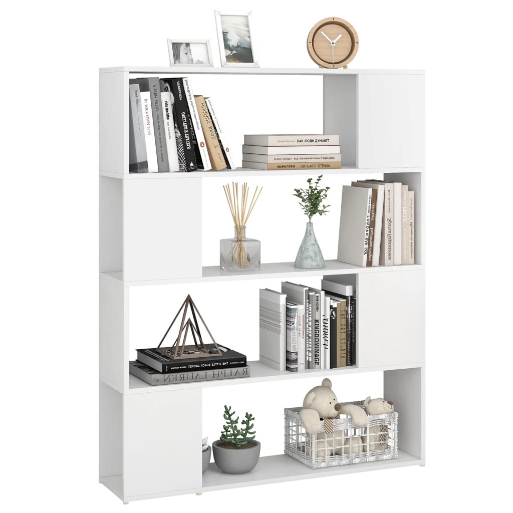 NNEVL Book Cabinet Room Divider White 100x24x124 cm