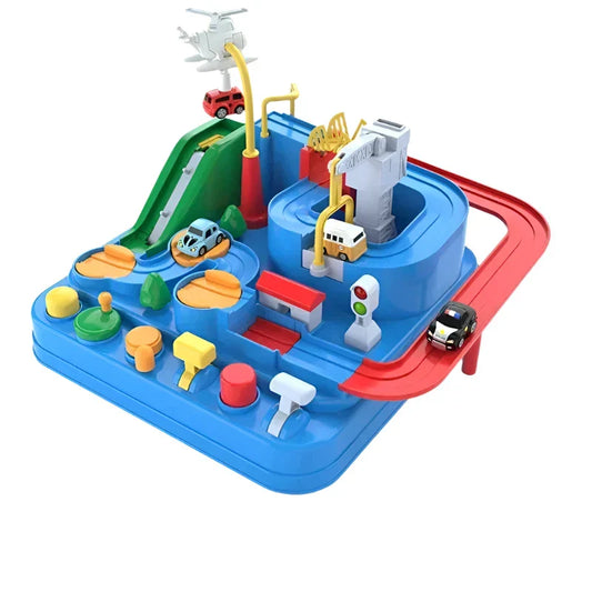 Racing Rail Car Model Educational Toy for Kids (Blue)-0