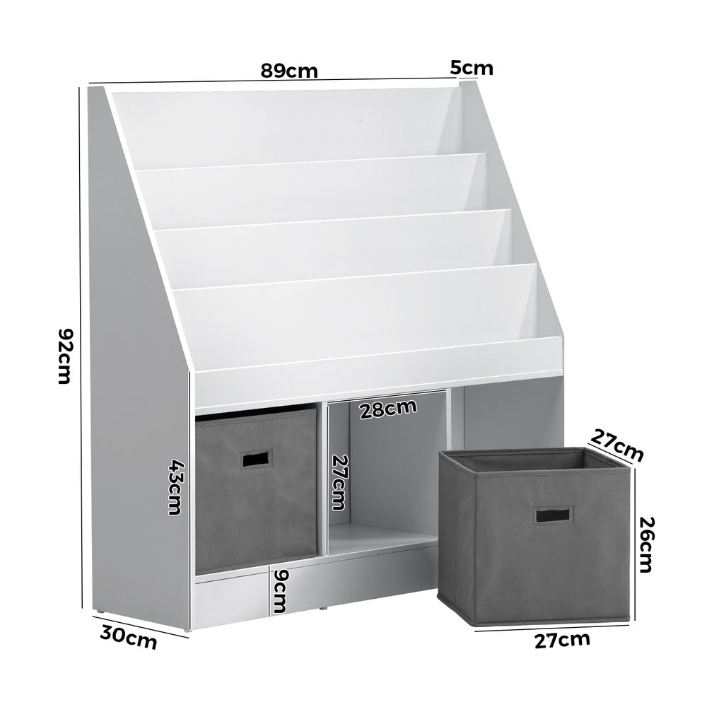 NNEED Kids Bookshelf Toy Box Organiser Display Shelf