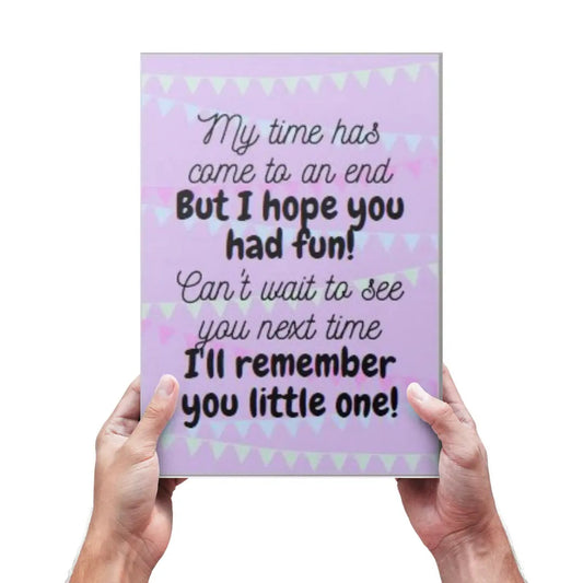 A4 Sign - My Time has finished