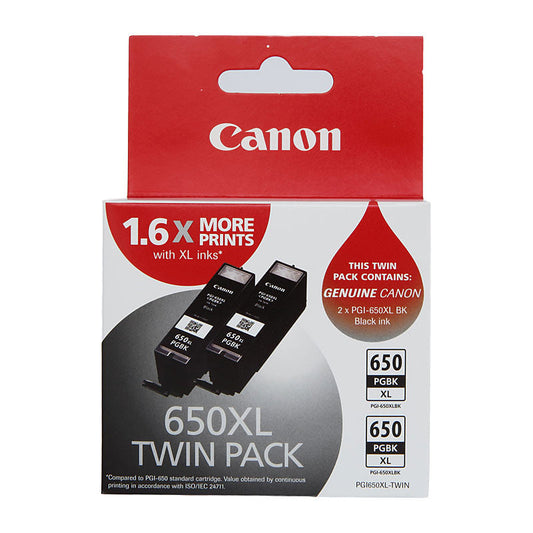 NNEDSZ Canon PGI650XL Black Ink Twin Pack - 500 A4 pages each