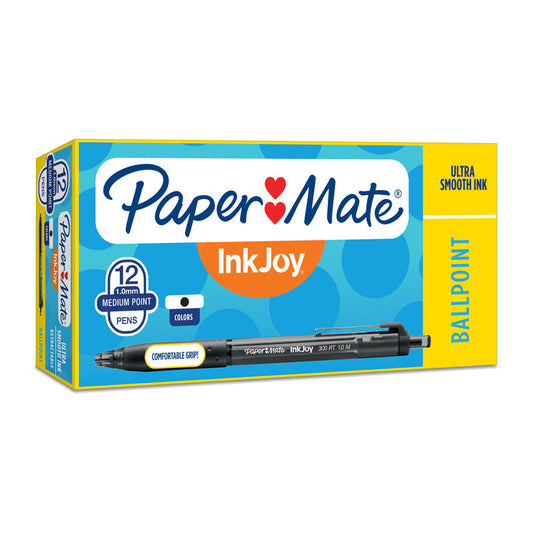 NNEDSZ PAPER MATE InkJoy 300RT Ball Pen Black Box of 12