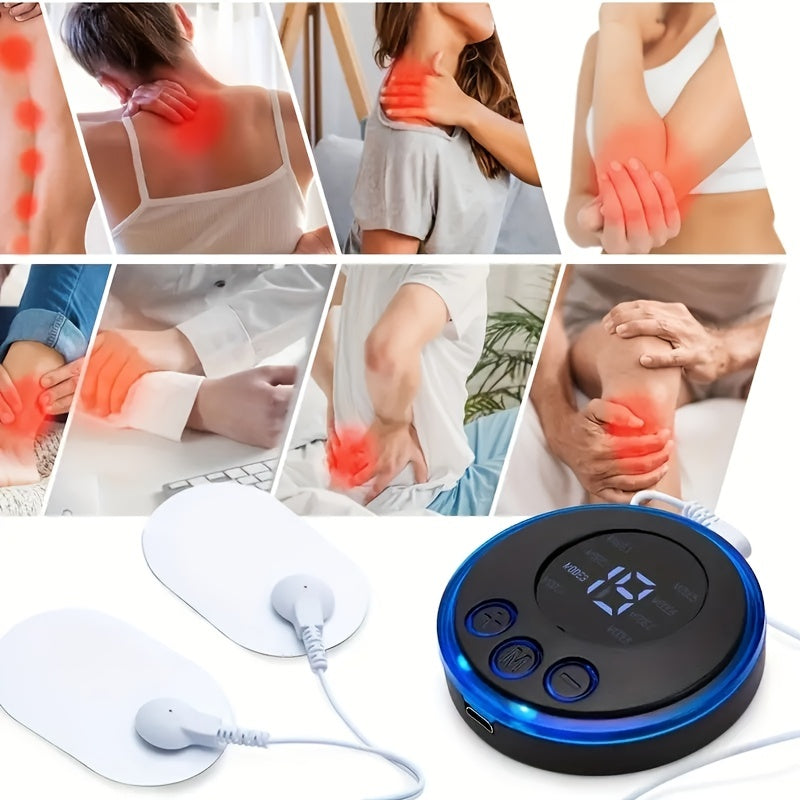 Portable EMS Pulse Massager – Rechargeable Full-Body Muscle Relaxation(Blue)-1